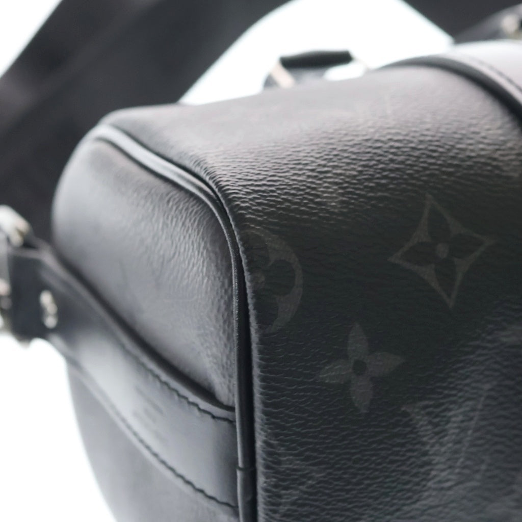 LOUIS VUITTON(ルイヴィトン) モノグラム エクリプス シティ キーポル PVC レザー 2WAY ハンドバッグ ショルダーバッグ ICタイプ ブラック M45936 レディース