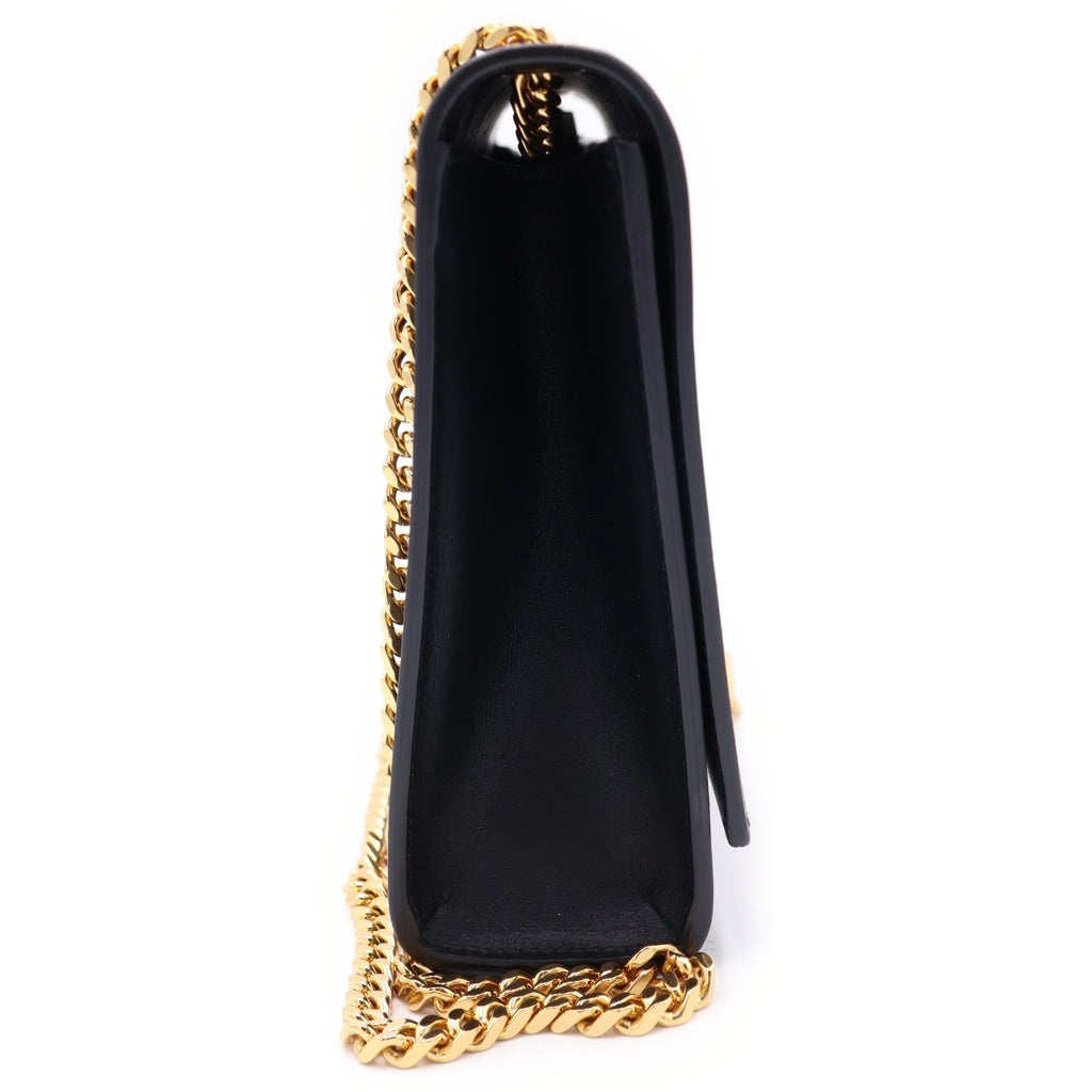 SAINT LAURENT PARIS(サンローランパリ) ケイト チェーンショルダーバッグ ブラック レザー 452159 ゴールド金具 レディース