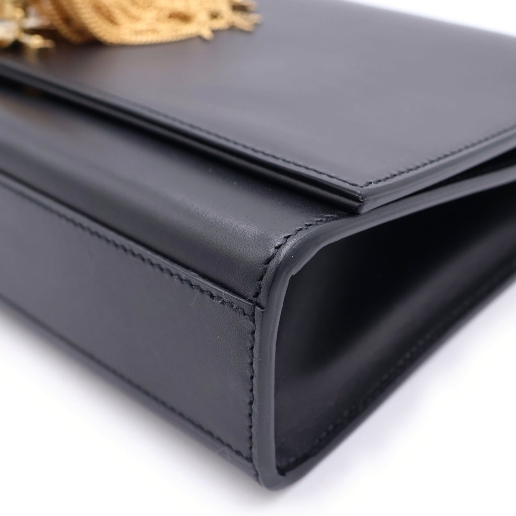SAINT LAURENT PARIS(サンローランパリ) ケイト チェーンショルダーバッグ ブラック レザー 452159 ゴールド金具 レディース