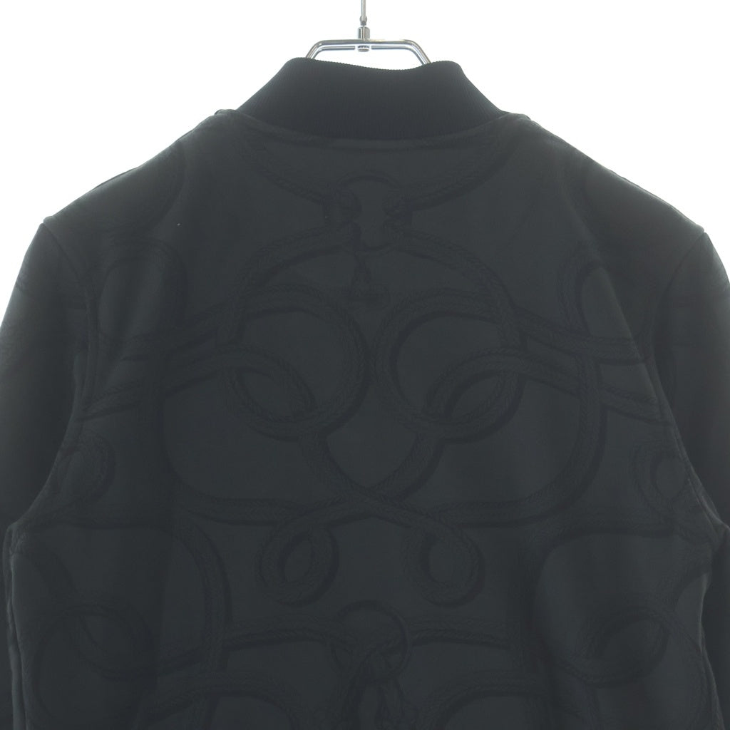 HERMES(エルメス) 25AW パロフロワリミックス 総柄プリント スナップボタン ジャケット ブルゾン ブラック 5H4203DT レディース