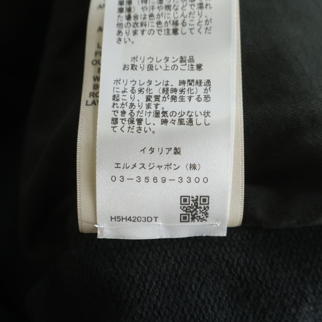HERMES(エルメス) 25AW パロフロワリミックス 総柄プリント スナップボタン ジャケット ブルゾン ブラック 5H4203DT レディース
