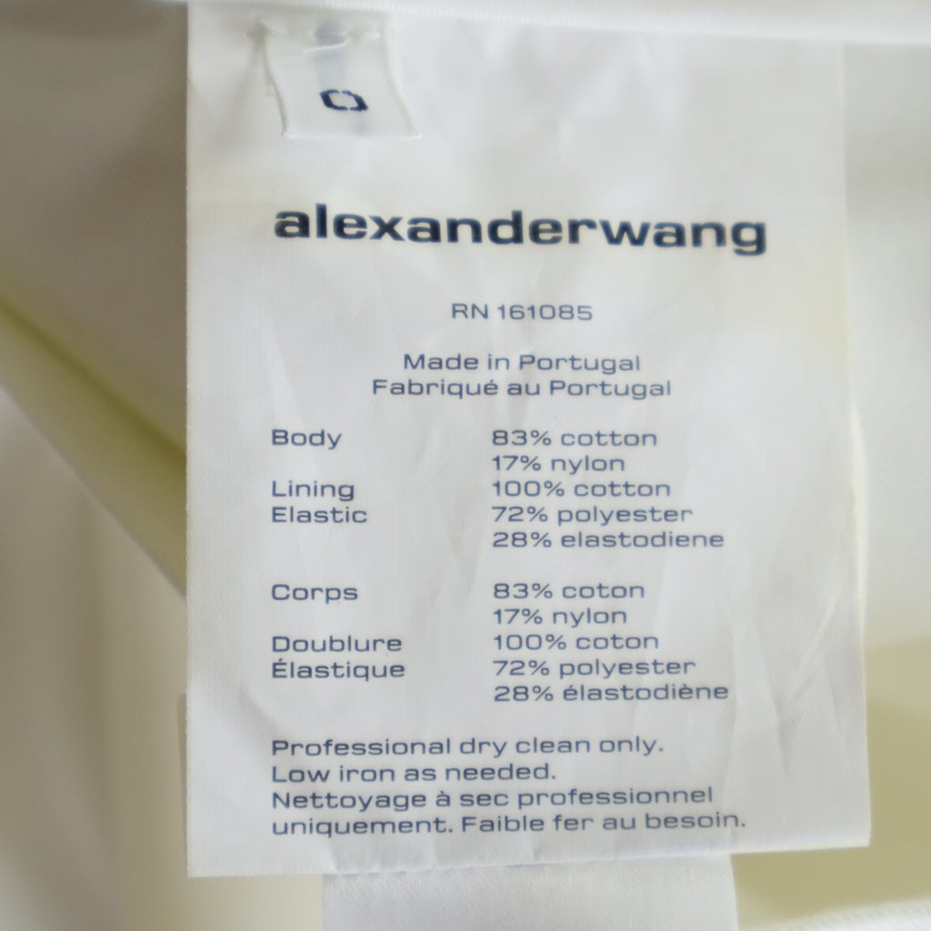 ALEXANDER WANG(アレキサンダーワン) 23SS ウエストロゴ サイドジップ プリーツ ショート キュロットパンツ スカート 1WC1224450 レディース