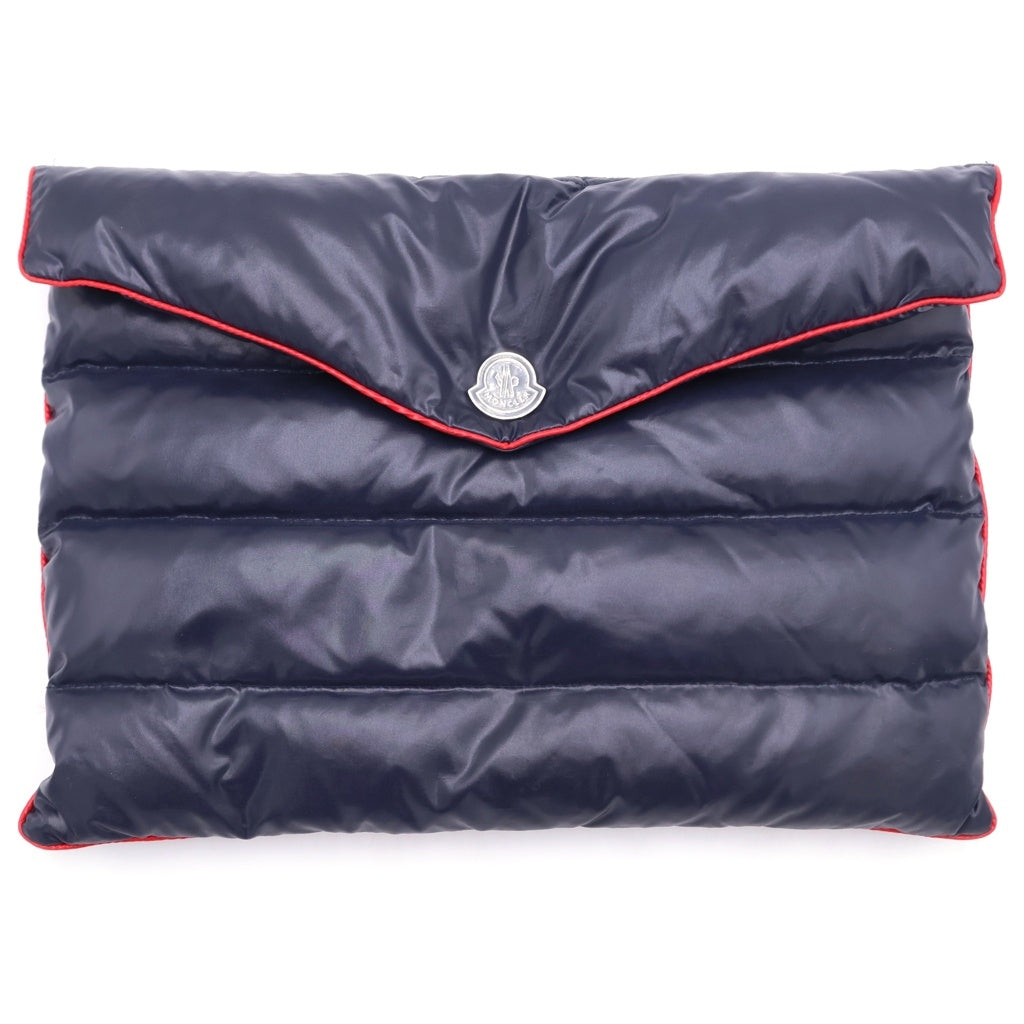 MONCLER(モンクレール) ロゴセカンドバッグ クラッチバッグ ネイビー ナイロン