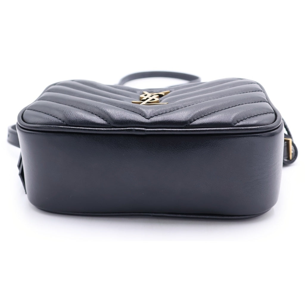 SAINT LAURENT PARIS(サンローランパリ) ルー ミニ フリンジ ミニバッグ ショルダーバッグ ブラック レザー 614031 ゴールド金具 レディース