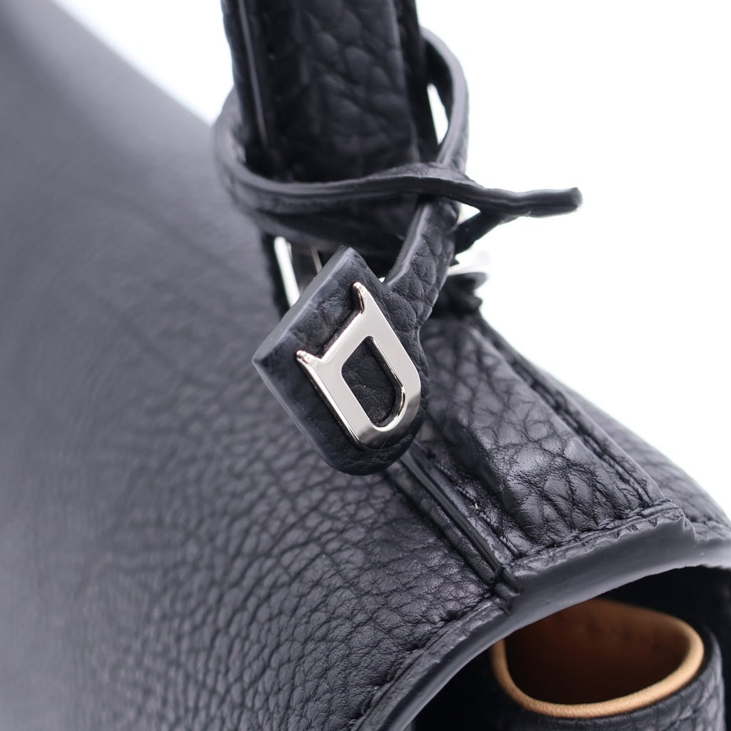 DELVAUX(デルボー) タンぺートPM 2WAYショルダーバッグ ハンドバッグ ブラック クリスピーカーフ シルバー金具 レディース