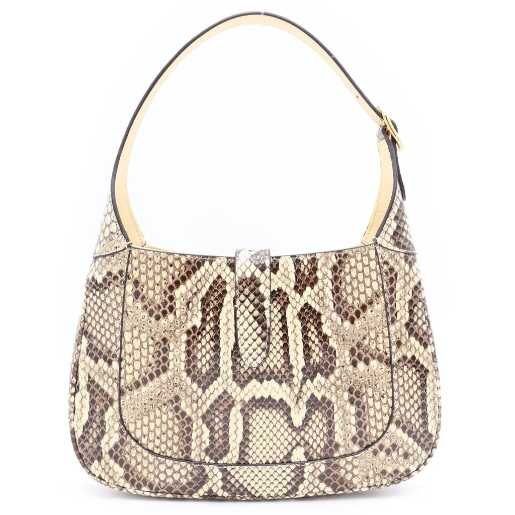 GUCCI(グッチ) ジャッキー 2WAYハンドバッグ ショルダーバッグ パイソン 636709 ゴールド金具 レディース
