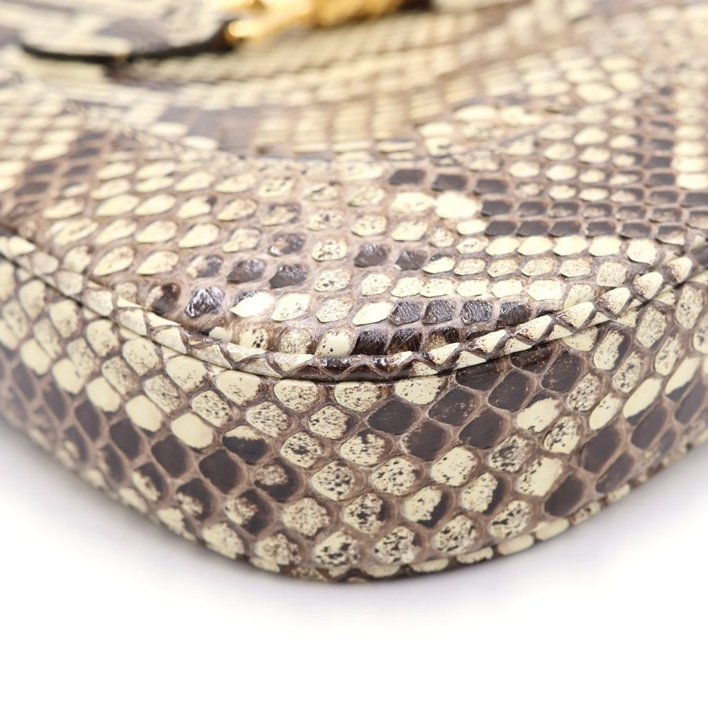 GUCCI(グッチ) ジャッキー 2WAYハンドバッグ ショルダーバッグ パイソン 636709 ゴールド金具 レディース