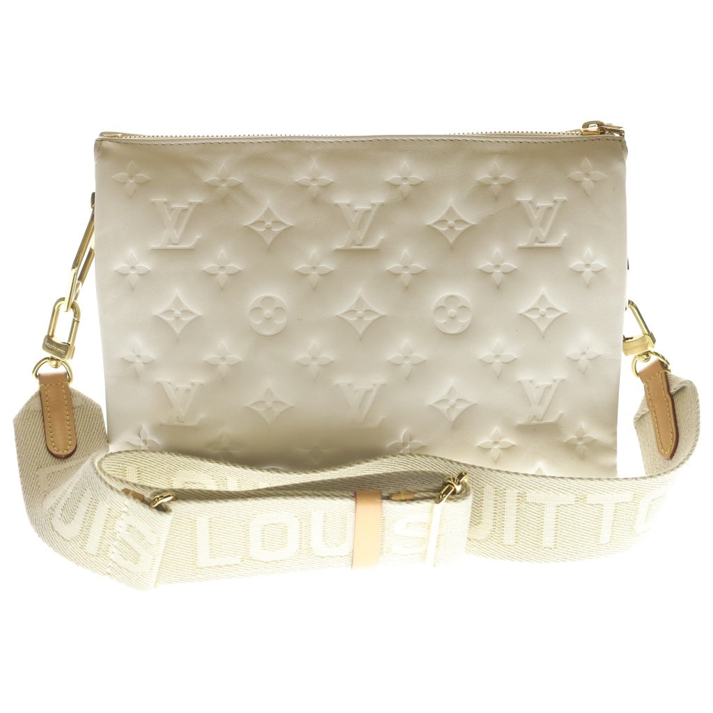 LOUIS VUITTON(ルイヴィトン) モノグラム クッサンPM クレーム 2WAYチェーンハンドバッグ ショルダーバッグ ホワイト レザー M21262 ゴールド金具 レディース