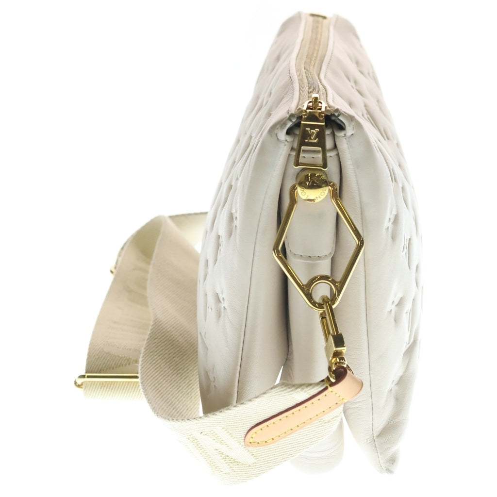 LOUIS VUITTON(ルイヴィトン) モノグラム クッサンPM クレーム 2WAYチェーンハンドバッグ ショルダーバッグ ホワイト レザー M21262 ゴールド金具 レディース