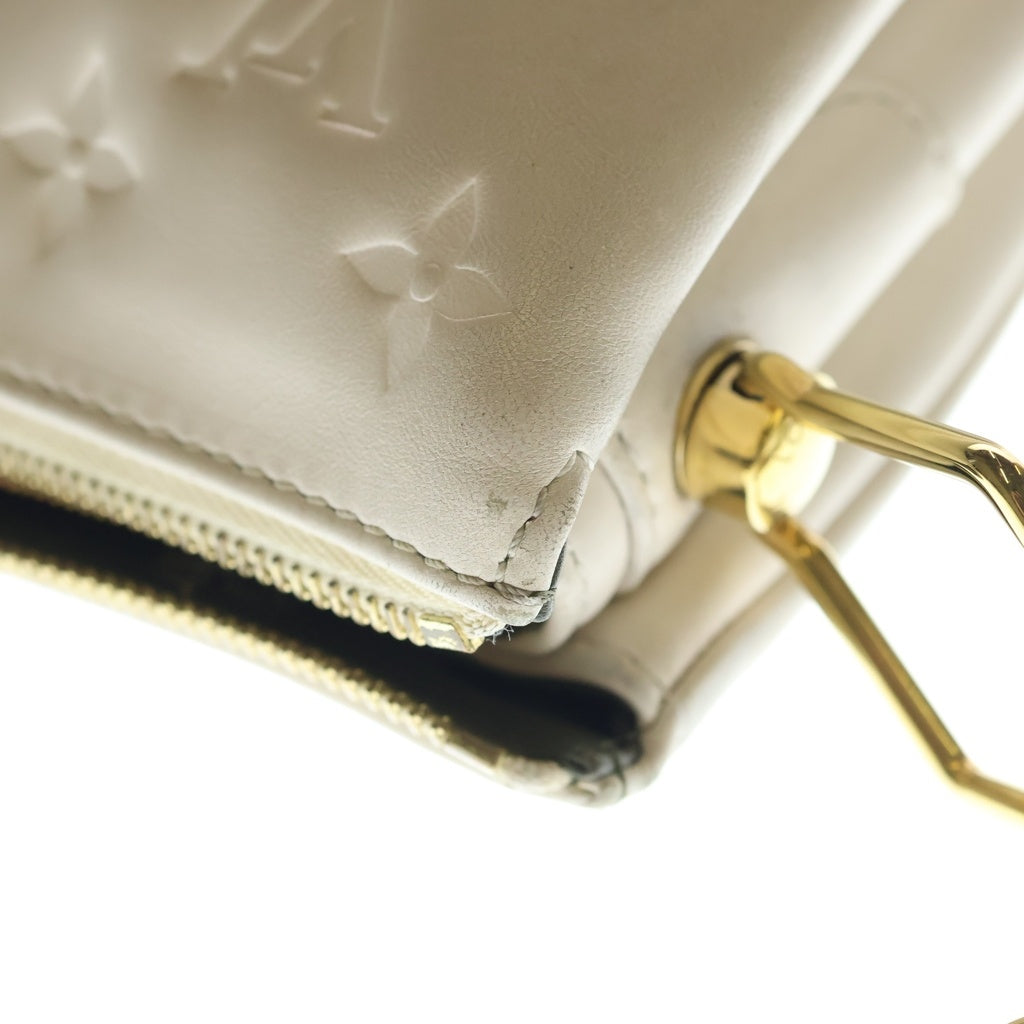 LOUIS VUITTON(ルイヴィトン) モノグラム クッサンPM クレーム 2WAYチェーンハンドバッグ ショルダーバッグ ホワイト レザー M21262 ゴールド金具 レディース