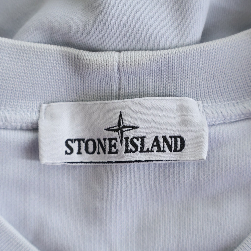 STONE ISLAND(ストーンアイランド) ロゴワッペン スウェットシャツ トレーナー コットン ライトブルー 801563051
