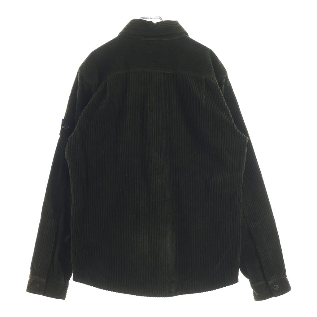 STONE ISLAND(ストーンアイランド) Cotton Corduroy Overshirt コットン コーデュロイ オーバーシャツ 長袖シャツ シャツジャケット グリーン 791511311