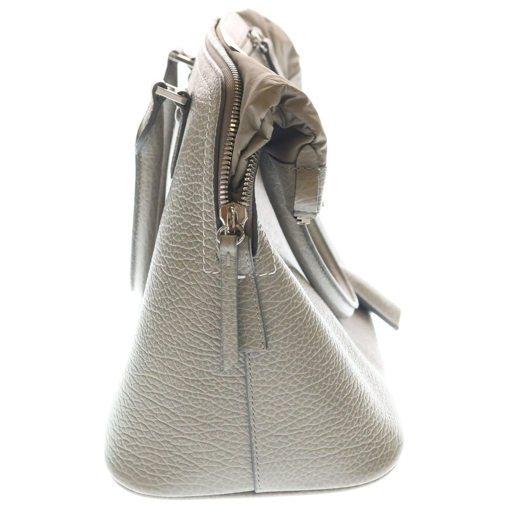 MM6 Maison Margiela(エムエムシックスメゾンマルジェラ) 20AW 5AC MEDIUM ミディアム ハンド ショルダーバッグ レザー ブリーチ グレー S56WG0093 レディース