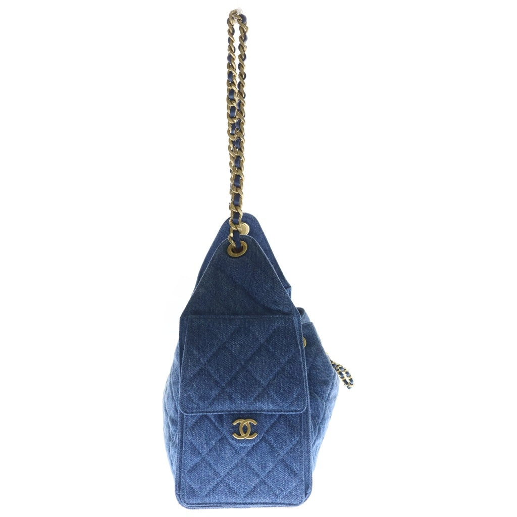 CHANEL(シャネル) シャネル25 スモール 2WAYバッグ ハンドバッグ チェーンショルダーバッグ インディゴブルー デニム AS5293 ゴールド金具 レディース