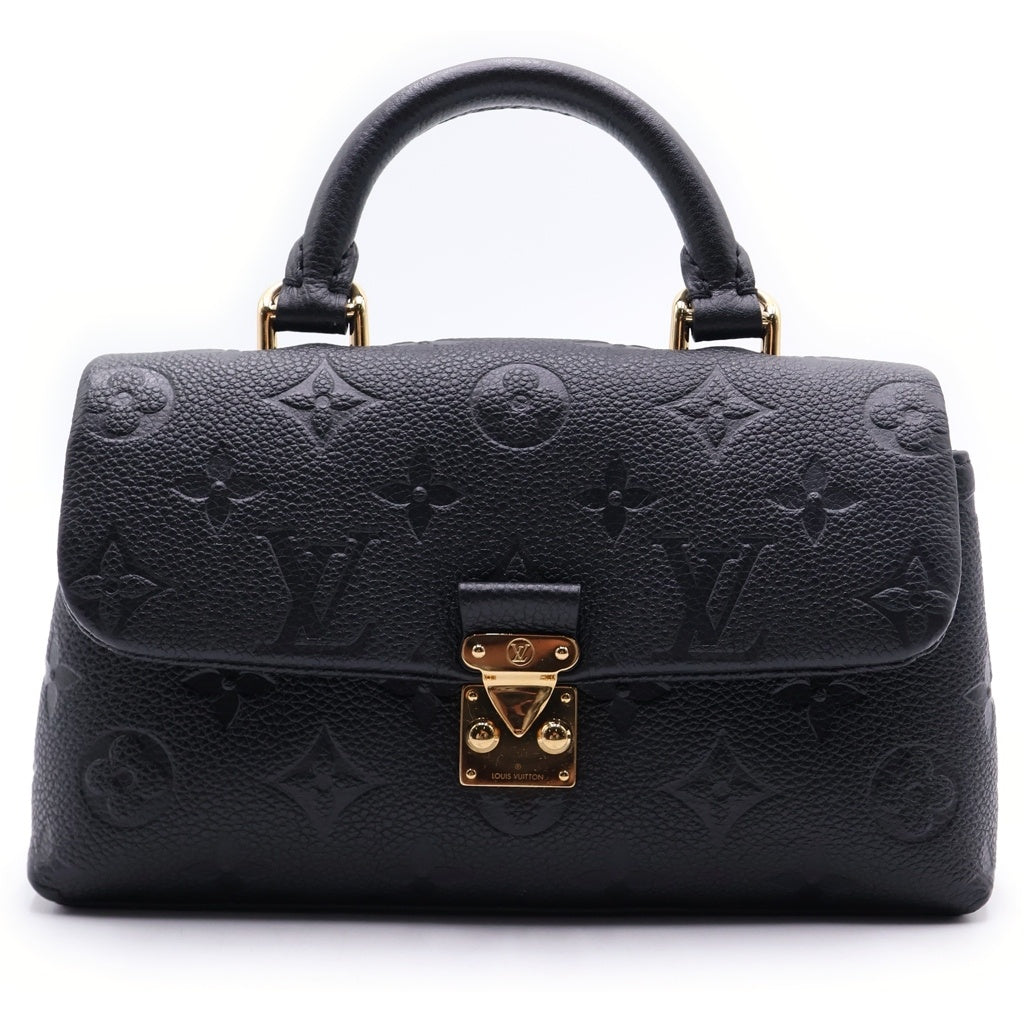 LOUIS VUITTON(ルイヴィトン) モノグラムアンプラント ナノ・マドレーヌ レザー 2WAY ハンドバッグ ショルダーバッグ ICタイプ ノワール ブラック M12144 レディース