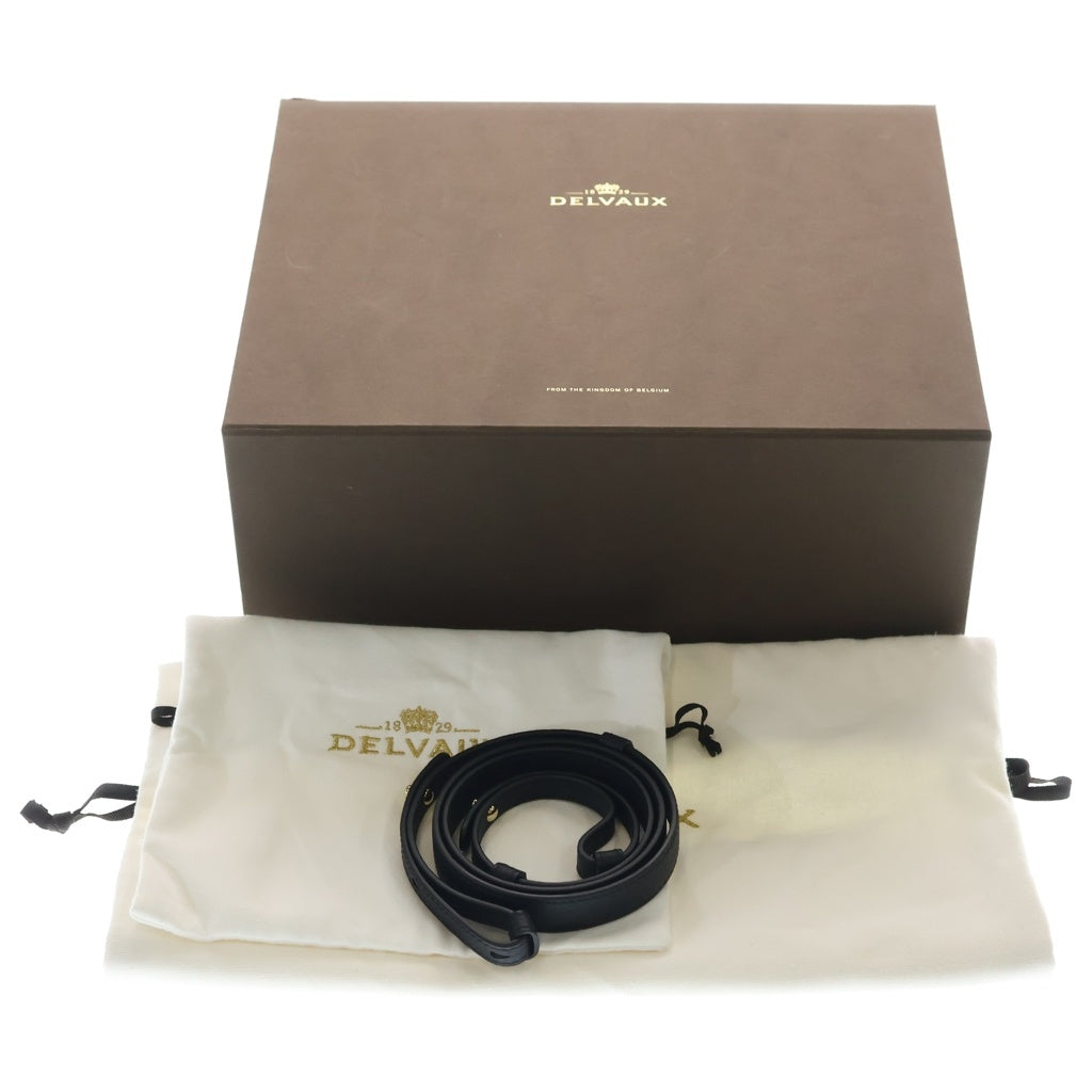 DELVAUX(デルボー) パン スウィングPM 2WAYハンドバッグ ワンショルダーバッグ ブラック トリヨンスイフトレザー AA0601 AQY0 99ZDO ゴールド金具 レディース