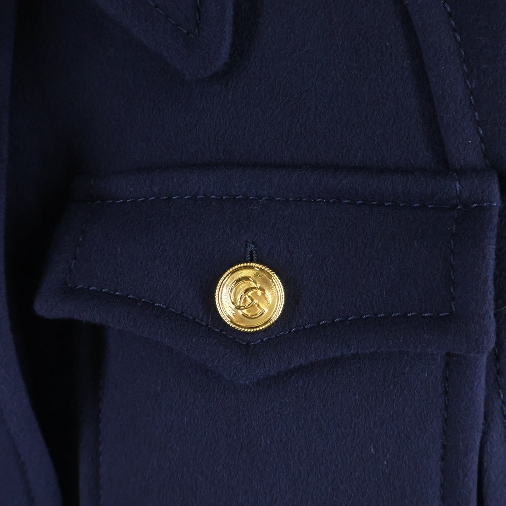 GUCCI(グッチ) ウールケープコート ロングコート ネイビー #46 732953 ZHW03