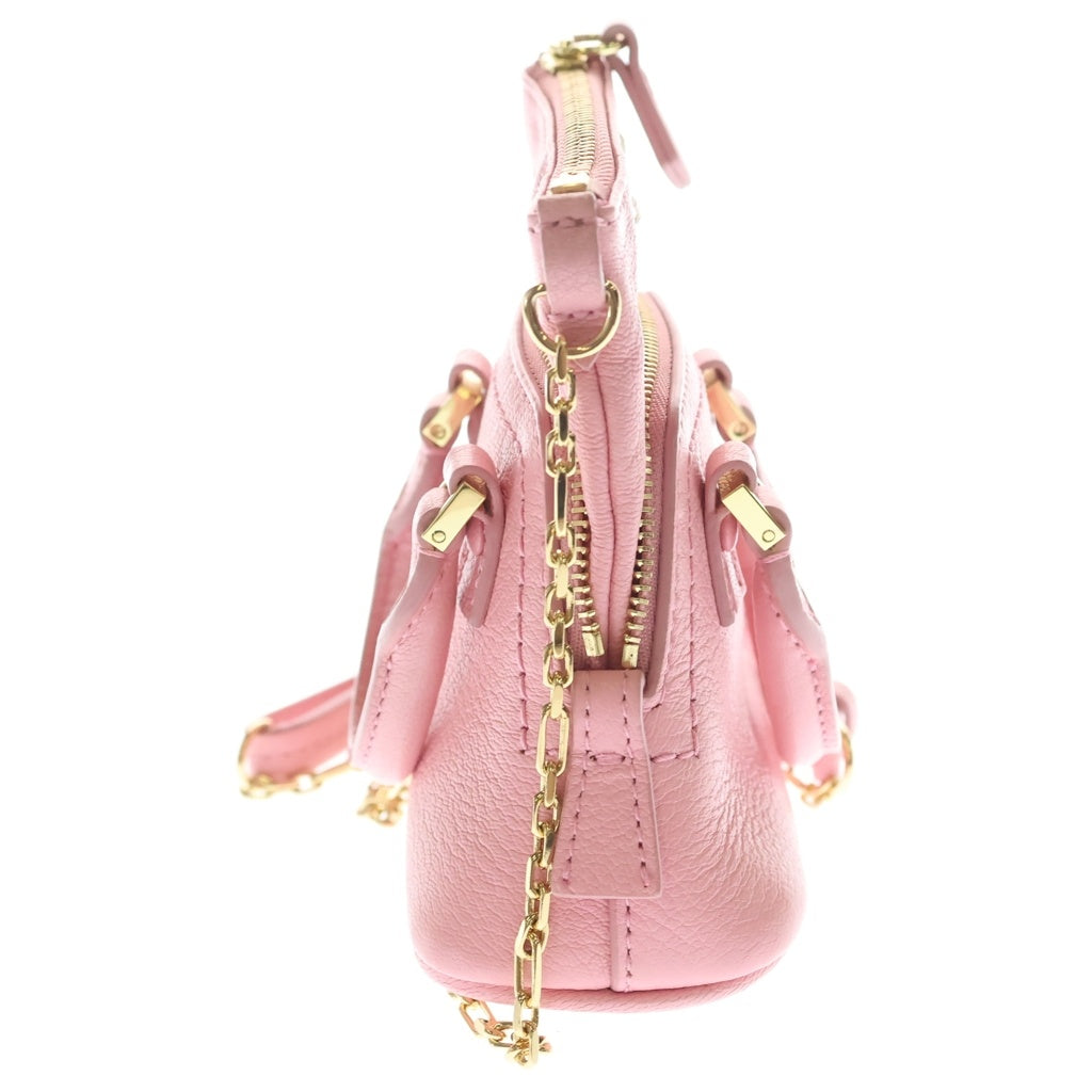 MM6 Maison Margiela(エムエムシックスメゾンマルジェラ) 5AC ベビー チェーンショルダーバッグ ピンク レザー ゴールド金具 レディース