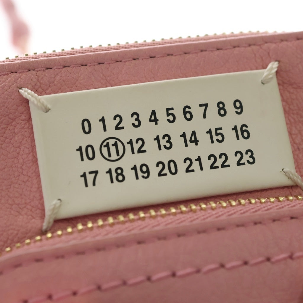 MM6 Maison Margiela(エムエムシックスメゾンマルジェラ) 5AC ベビー チェーンショルダーバッグ ピンク レザー ゴールド金具 レディース