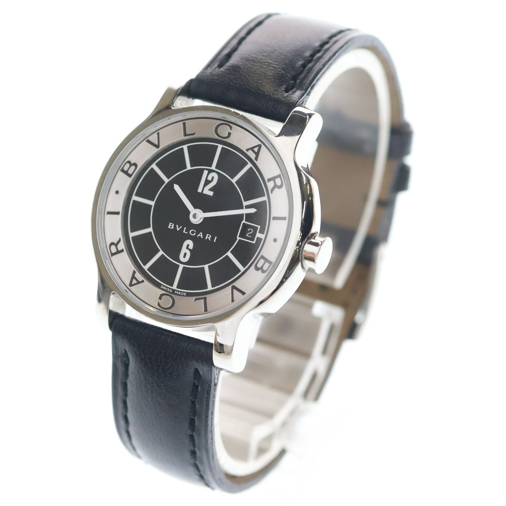 BVLGARI(ブルガリ) ソロテンポ 黒文字盤 SS/QZ ステンレス クォーツ 電池式 腕時計 ST29S
