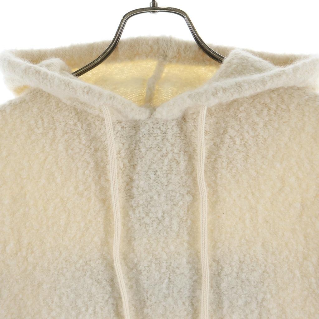 Christian Dior(クリスチャンディオール) カシミヤ混 バックデザインニットフーディー パーカー アイボリー #XS 244S87AM143 レディース