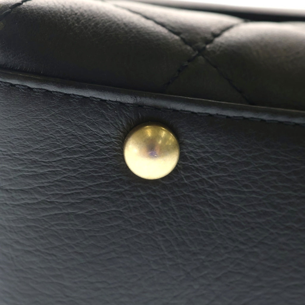 CHANEL(シャネル) マトラッセ25 SフラップSチェーンショルダーバッグ ハンドバッグ ブラック ラムスキン ゴールド金具 レディース