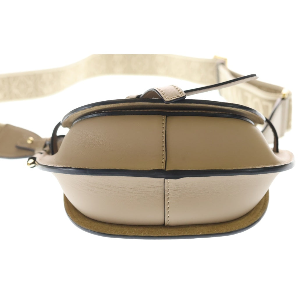 LOEWE(ロエベ) ゲートデュアル スモール アナグラムロゴ レザー ショルダーバッグ ベージュ レディース