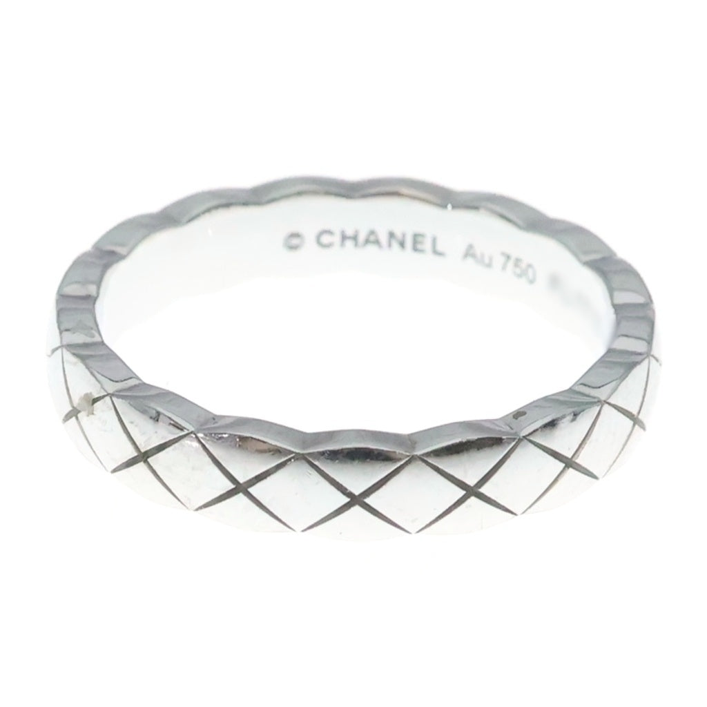 CHANEL(シャネル) ココクラッシュ ミニ リング ホワイトゴールド K18WG #48 J11793 レディース