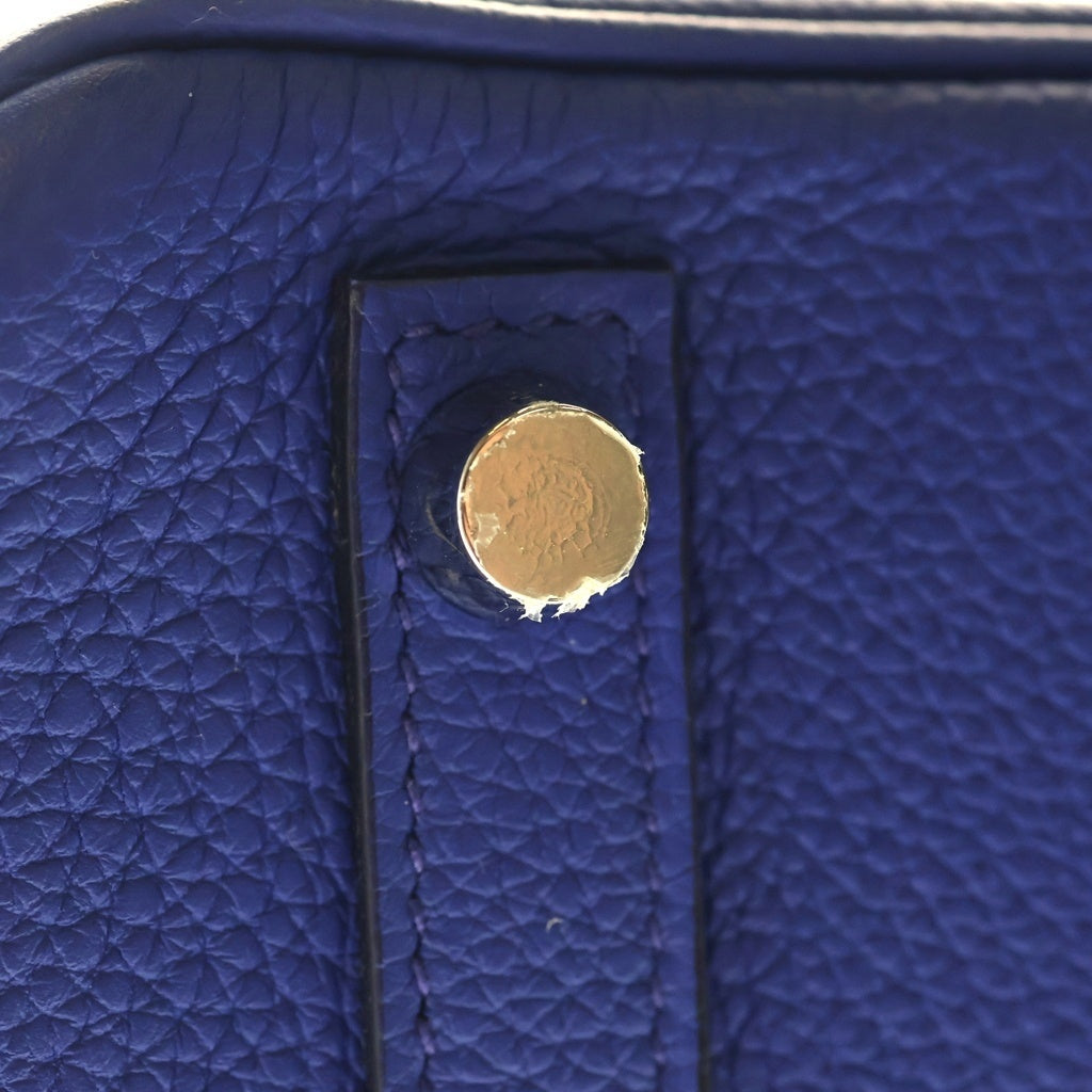 HERMES(エルメス) バーキン25 トゴ シルバー金具 ハンドバッグ U刻印 ブルー系 レディース