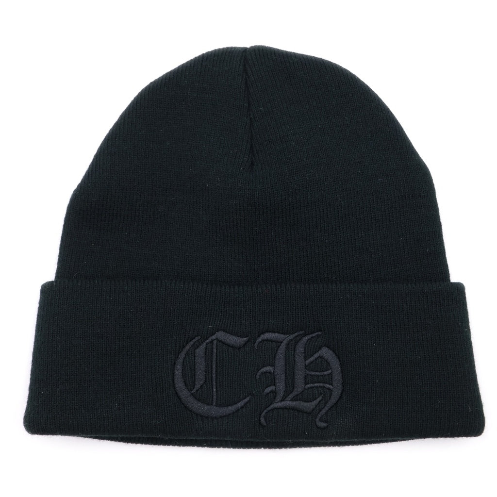 CHROME HEARTS(クロムハーツ) WATCH CAP CHロゴ 刺繍 ワッチキャップ ニット 帽子 ビーニー ブラック