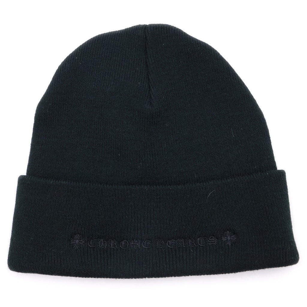 CHROME HEARTS(クロムハーツ) WATCH CAP CHロゴ 刺繍 ワッチキャップ ニット 帽子 ビーニー ブラック