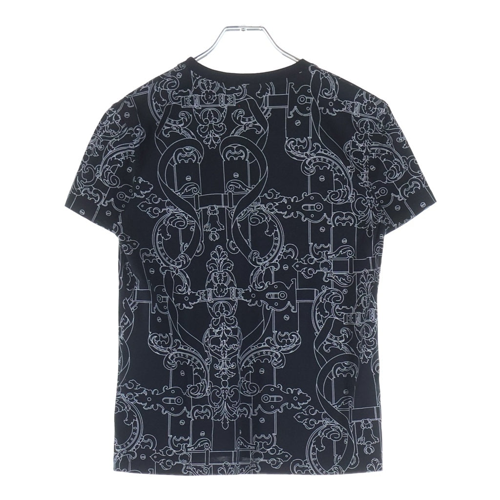HERMES(エルメス) フェロヌリー リミックス 半袖Tシャツ カットソー コットン 総柄 ブラック 6E4627DH レディース