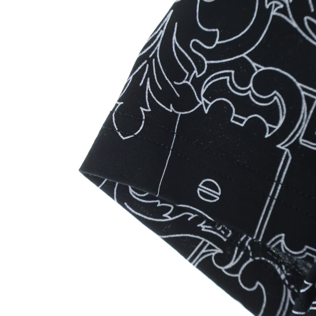 HERMES(エルメス) フェロヌリー リミックス 半袖Tシャツ カットソー コットン 総柄 ブラック 6E4627DH レディース