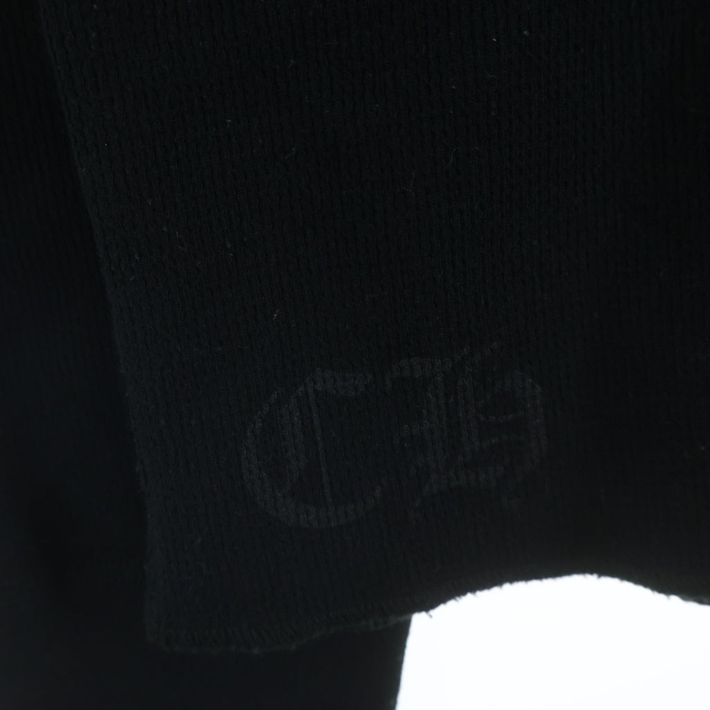 CHROME HEARTS(クロムハーツ) 袖フローラル サーマル ロングスリーブTシャツ カットソー 長袖Tシャツ ロンT ホースシュー ブラック