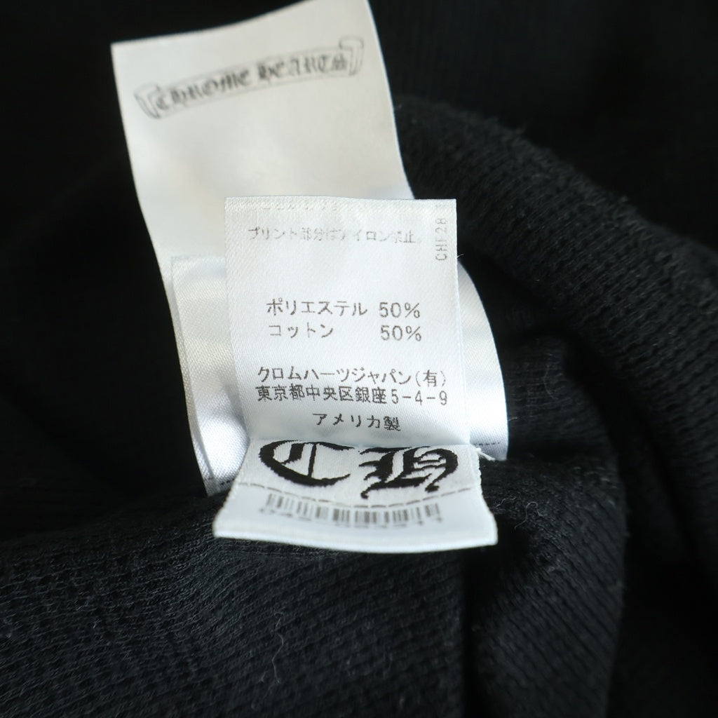 CHROME HEARTS(クロムハーツ) 袖フローラル サーマル ロングスリーブTシャツ カットソー 長袖Tシャツ ロンT ホースシュー ブラック