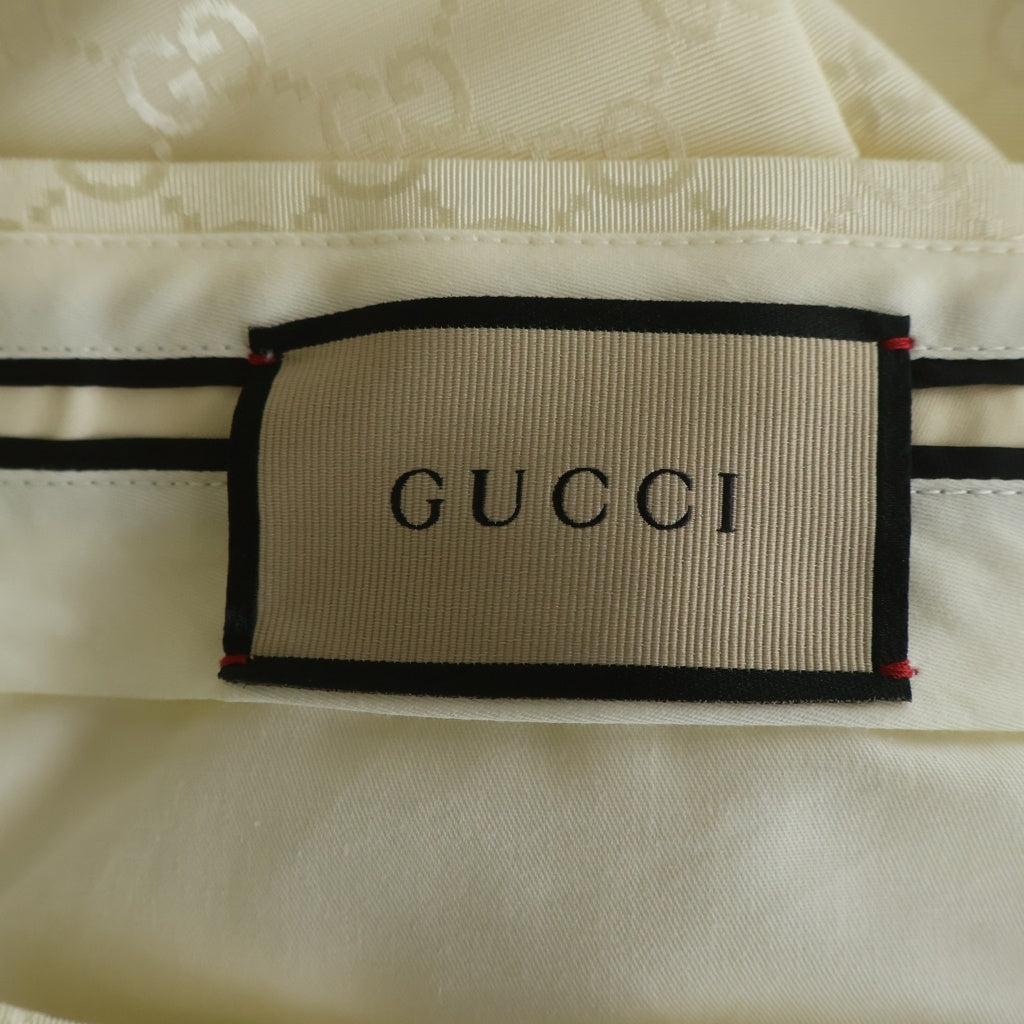 GUCCI(グッチ) GG フォーマルパンツ 総柄 アイボリー ビスコース×コットン #48 698747