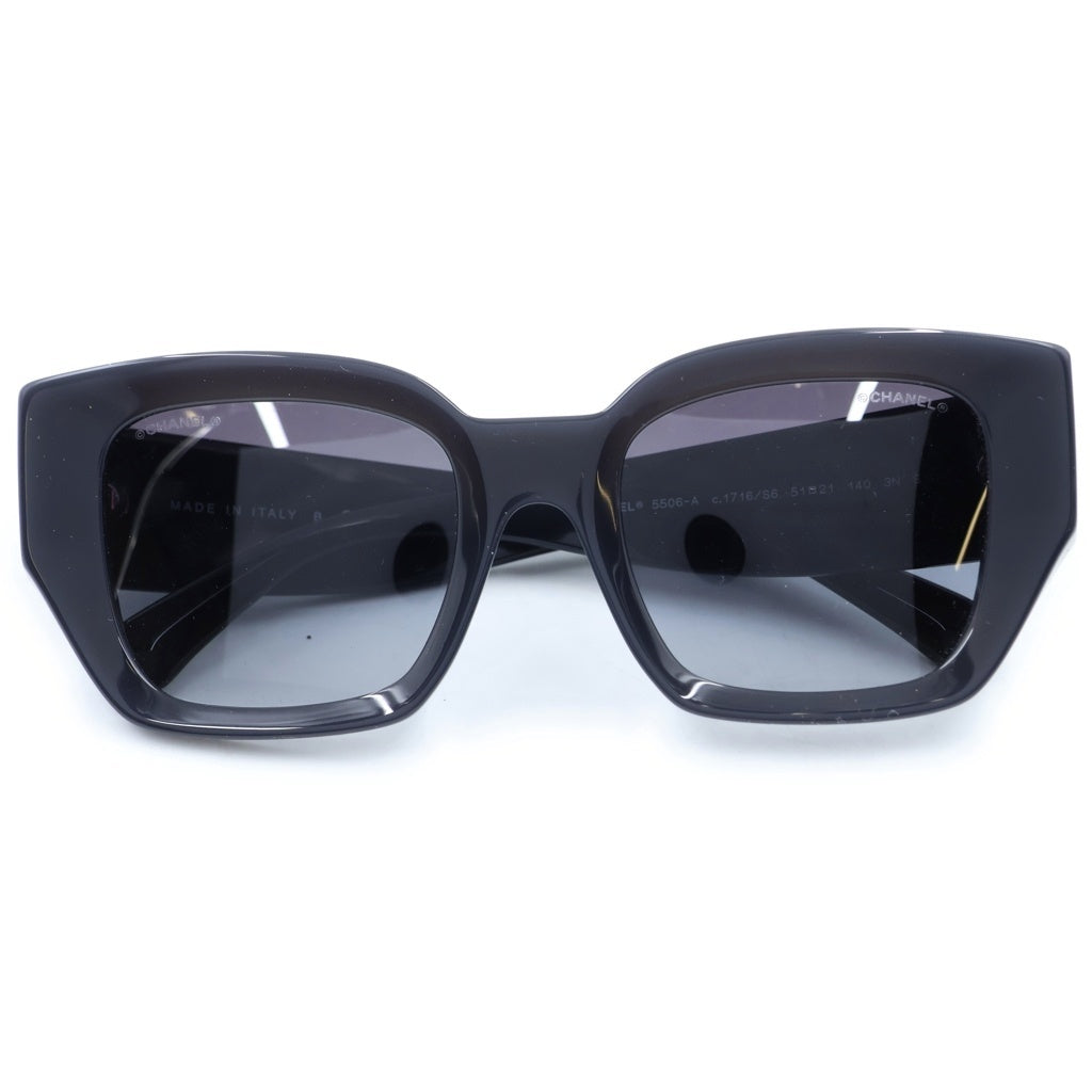 CHANEL(シャネル) 5506-A ココマーク スクエアフレーム サングラス アイウェア メガネ 眼鏡 カラーレンズ ブラック レディース