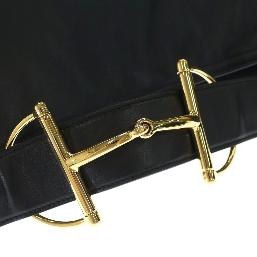 GUCCI(グッチ) ベアトリクス ラージ ワンショルダーバッグ トートバッグ ブラック レザー 850546 ゴールド金具 レディース