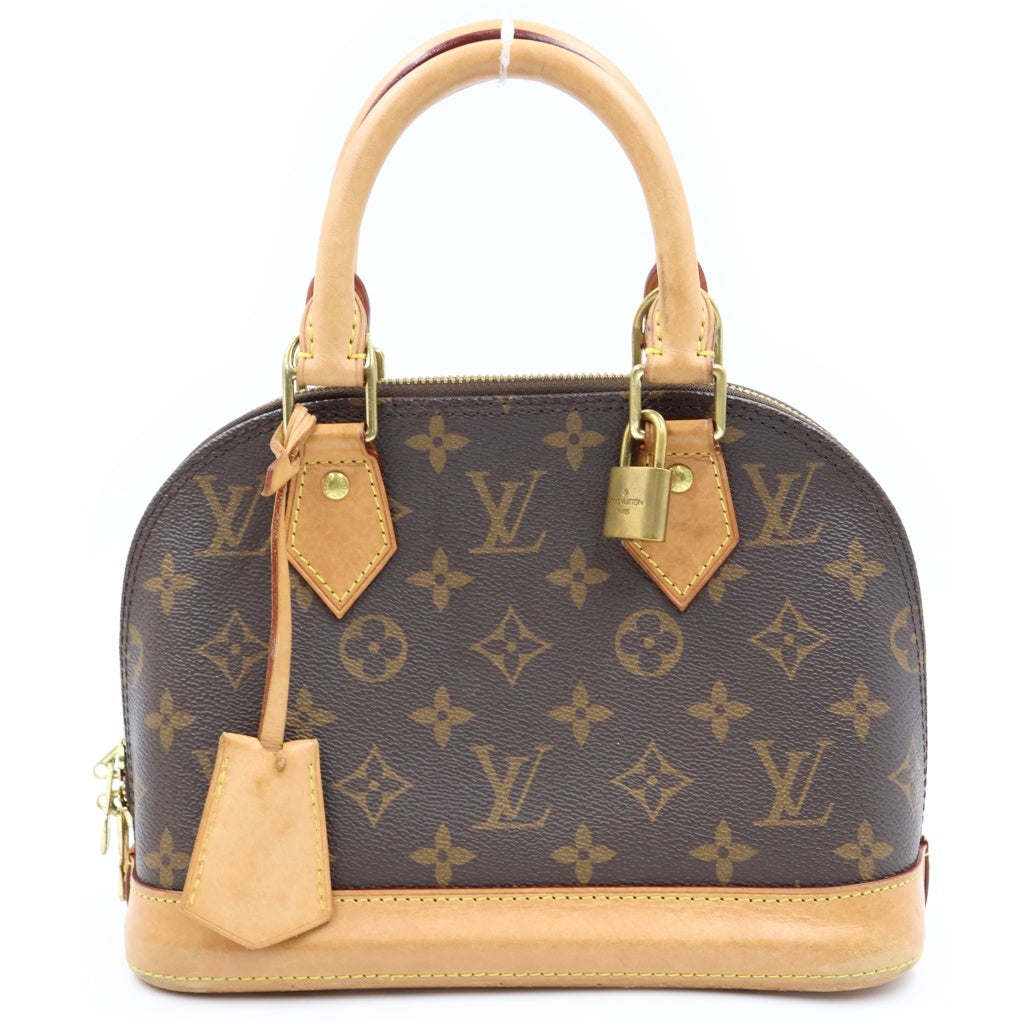 LOUIS VUITTON(ルイヴィトン) モノグラム アルマBB 2WAYバッグ ハンドバッグ ショルダーバッグ ブラウン レザー×PVC M46990 ゴールド金具 レディース