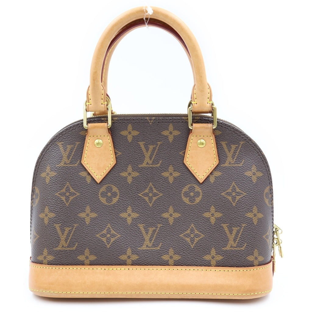 LOUIS VUITTON(ルイヴィトン) モノグラム アルマBB 2WAYバッグ ハンドバッグ ショルダーバッグ ブラウン レザー×PVC M46990 ゴールド金具 レディース
