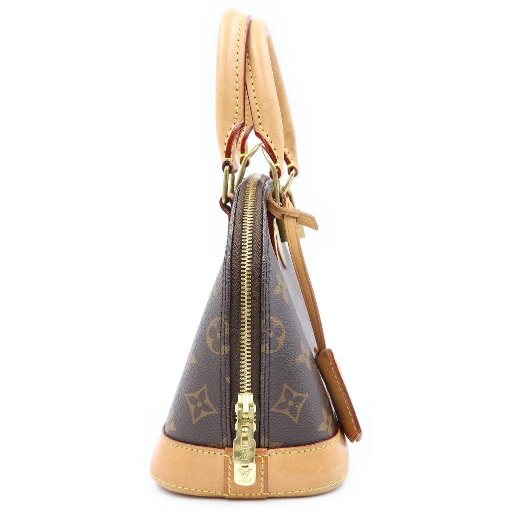 LOUIS VUITTON(ルイヴィトン) モノグラム アルマBB 2WAYバッグ ハンドバッグ ショルダーバッグ ブラウン レザー×PVC M46990 ゴールド金具 レディース
