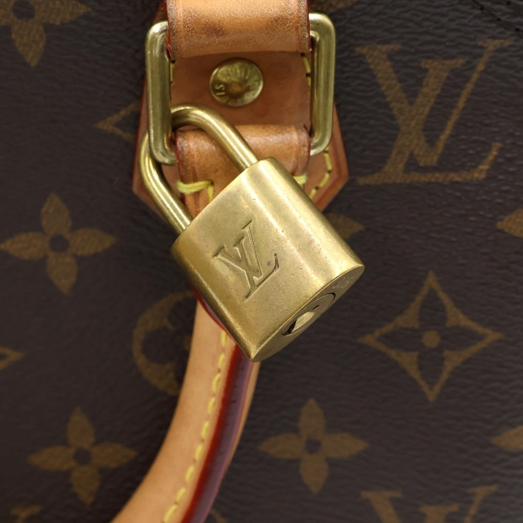 LOUIS VUITTON(ルイヴィトン) モノグラム アルマBB 2WAYバッグ ハンドバッグ ショルダーバッグ ブラウン レザー×PVC M46990 ゴールド金具 レディース
