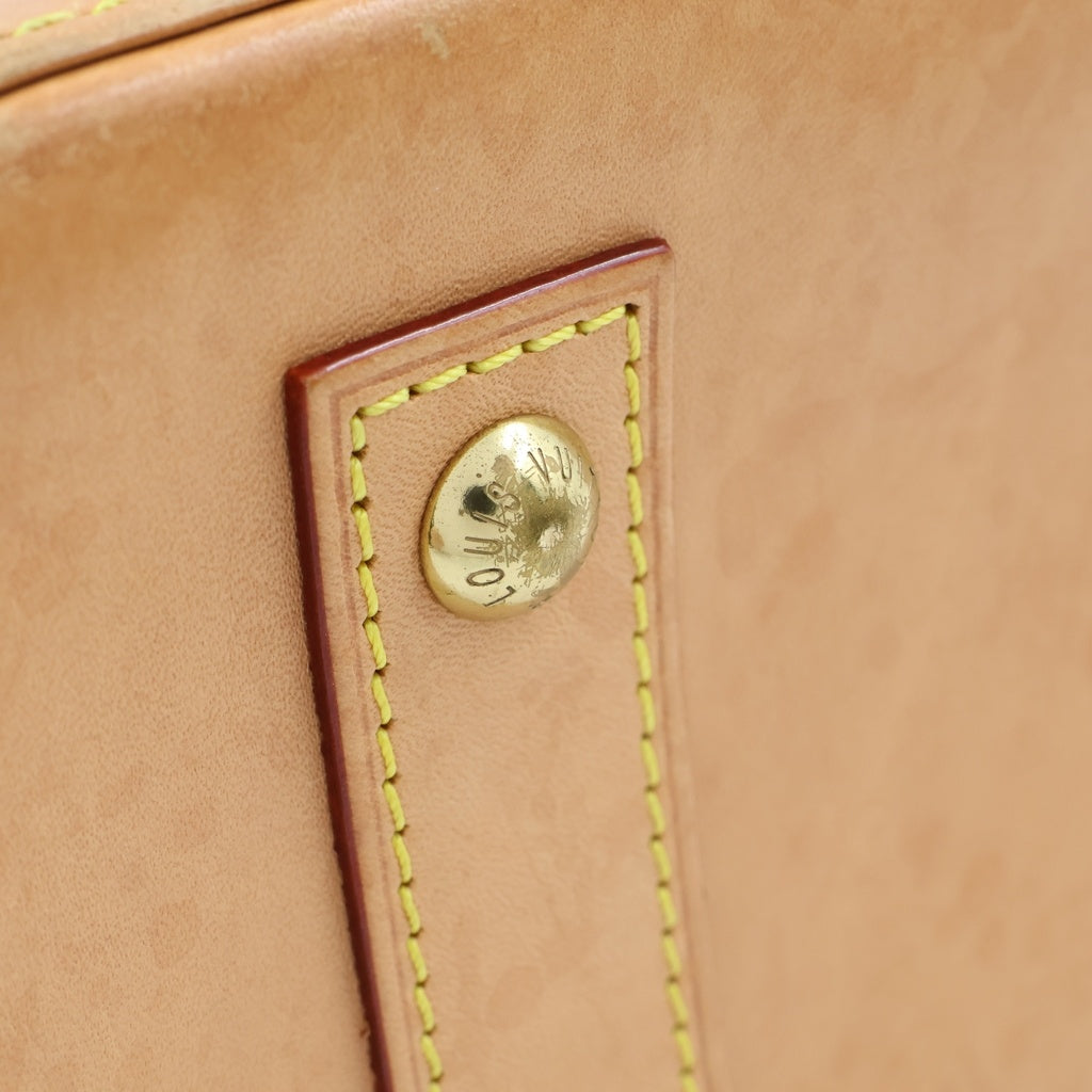 LOUIS VUITTON(ルイヴィトン) モノグラム アルマBB 2WAYバッグ ハンドバッグ ショルダーバッグ ブラウン レザー×PVC M46990 ゴールド金具 レディース