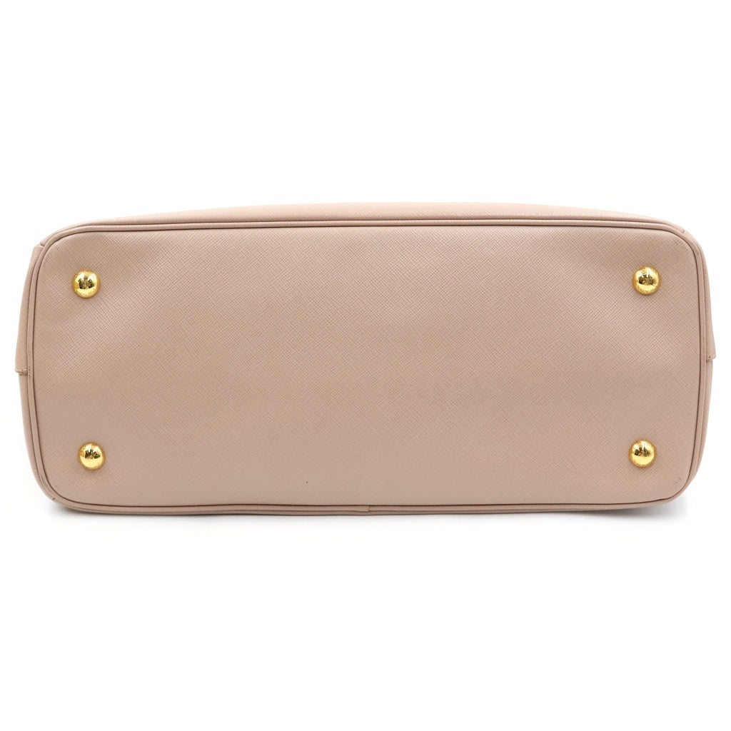 PRADA(プラダ) ガレリア 2WAYハンドバッグ ショルダーバッグ ピンクベージュ サフィアーノレザー BN1874 ゴールド金具 レディース