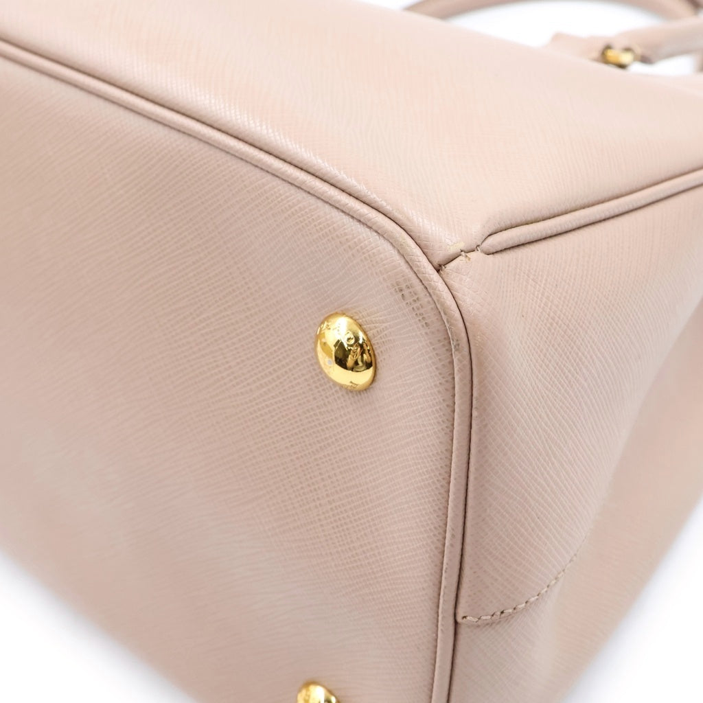 PRADA(プラダ) ガレリア 2WAYハンドバッグ ショルダーバッグ ピンクベージュ サフィアーノレザー BN1874 ゴールド金具 レディース