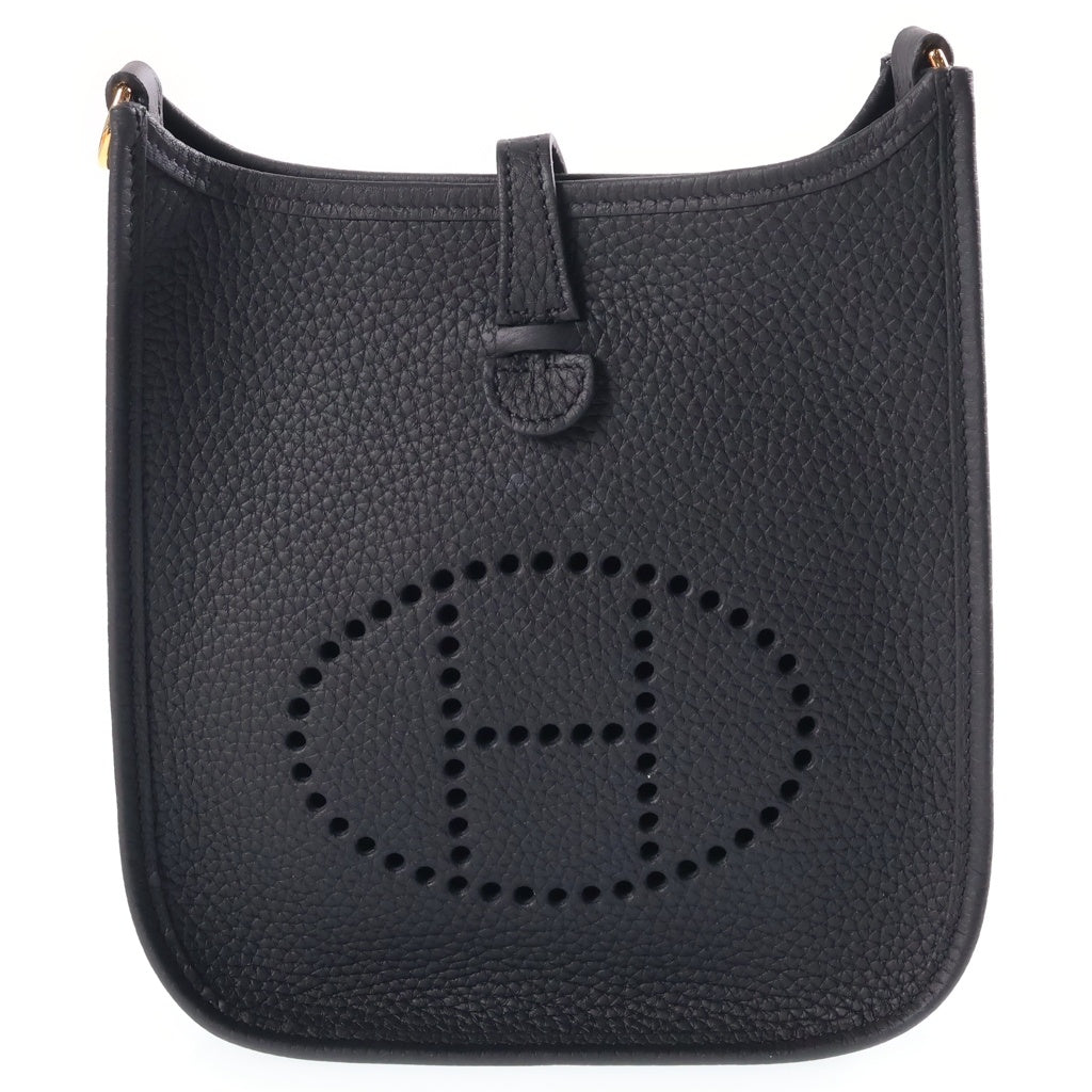 HERMES(エルメス) エヴリンTPM ショルダーバッグ ブラック トリヨン K刻印 ゴールド金具 レディース