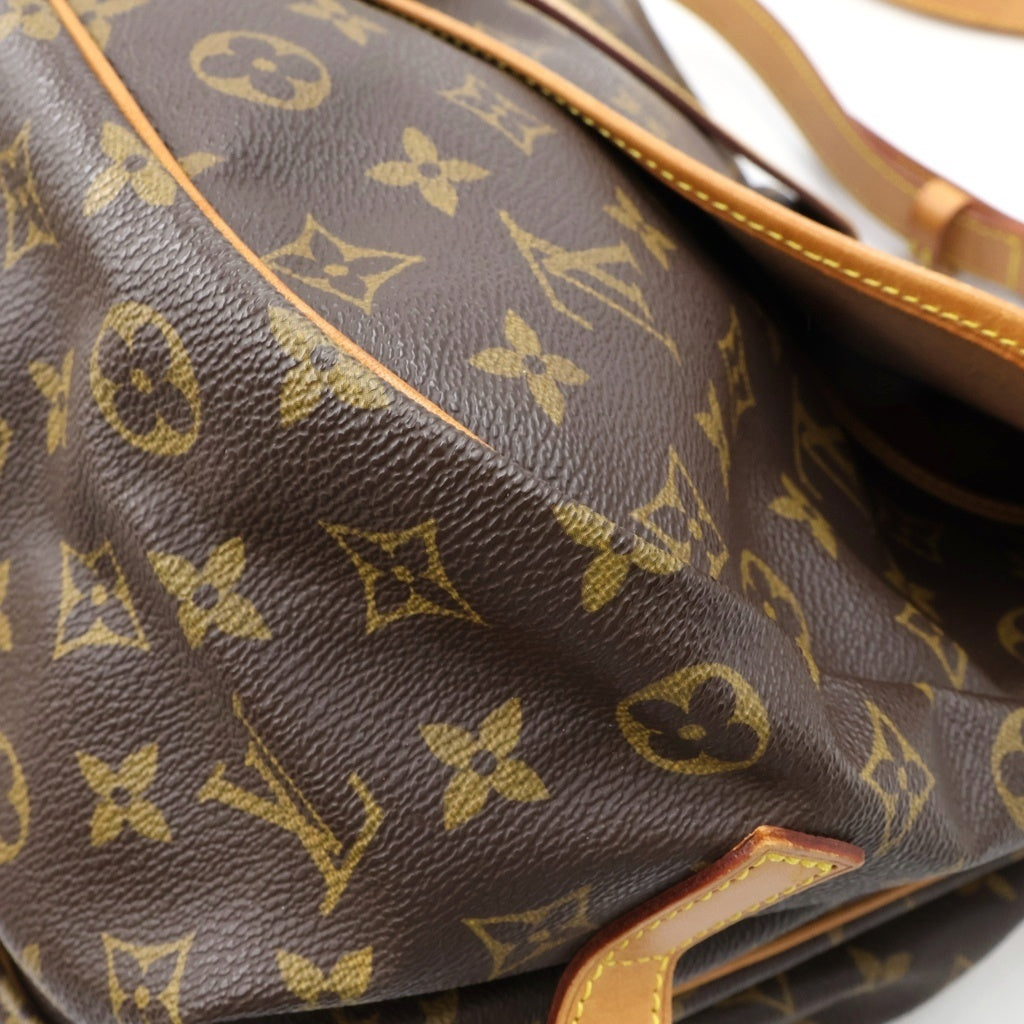 LOUIS VUITTON(ルイヴィトン) モノグラム ソミュール35 ショルダーバッグ ブラウン レザー×PVC M42254 ゴールド金具