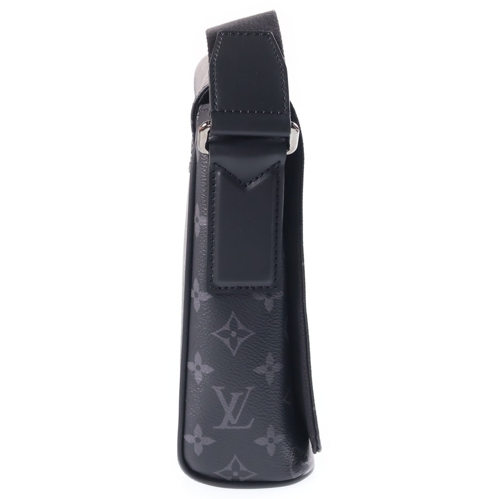 LOUIS VUITTON(ルイヴィトン) モノグラムエクリプス ディストリクトPM ショルダーバッグ ブラック レザー×PVC M44000 シルバー金具 レディース