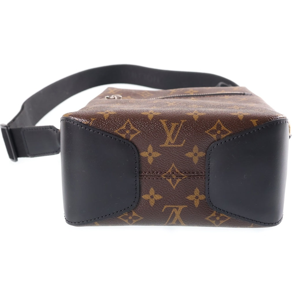 LOUIS VUITTON(ルイヴィトン) モノグラムマカサー トーレスPM ショルダーバッグ ブラウン×ブラック レザー×PVC M40635 シルバー金具 レディース