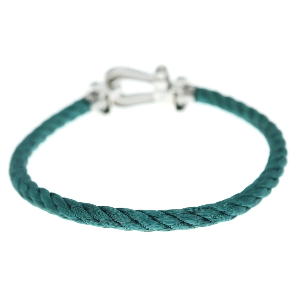 FRED(フレッド) フォース10 ラージ パヴェダイヤ ブレスレット バングル Au750 K18WG ホワイトゴールド/グリーン OB0027 レディース